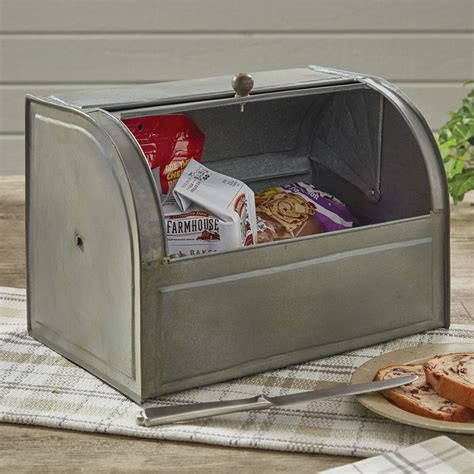 vintage style metal bread box